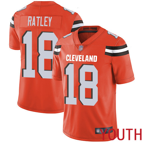 Cleveland Browns Damion Ratley Youth Orange Limited Jersey 18 NFL Football Alternate Vapor Untouchable